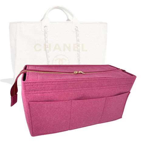 chanel deauville tote organizer|chanel deauville tote large size.